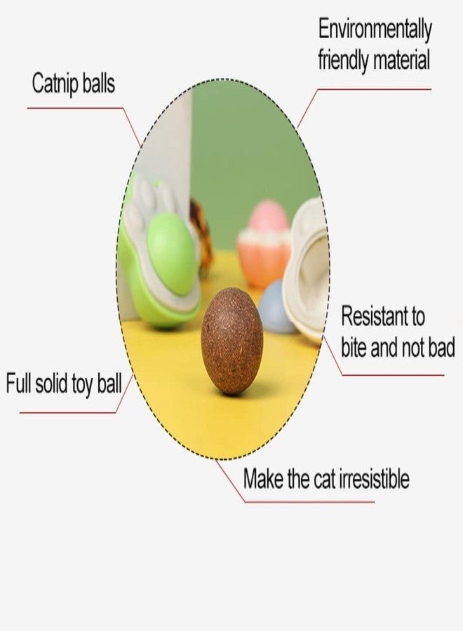 KittuPet لعبة كرة النعناع البري للقطط من كيتو بيت، لعبة تفاعلية للقطط، كرة نعناع بري دوارة على شكل مخلب، لعبة مضغ لتنظيف أسنان القطط الصغيرة، مكافآت جدارية للقطط لللعق (بالمخلب). - Image 5